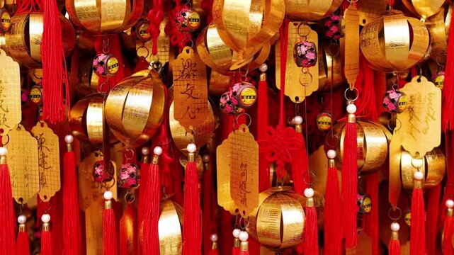 Golden Bells at Wong Tai Sin Temple