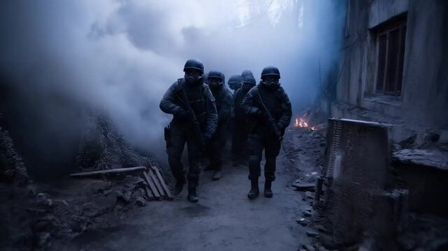 The army surrounded the fortress tightly, preparing to breach its walls under the cover of night.