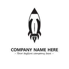 Rocket silhouette logo company design vector illustration