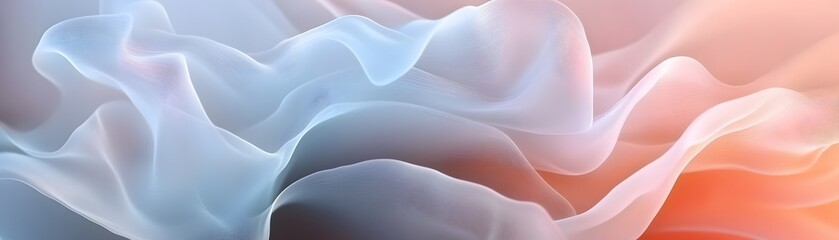 Obraz premium Delicate, flowing abstract design in soft pastel colors.