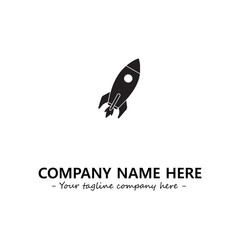 Rocket silhouette logo company design vector illustration