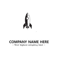 Rocket silhouette logo company design vector illustration