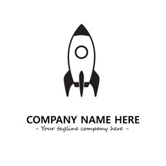 Rocket silhouette logo company design vector illustration