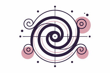 irregular line spiral vector icon