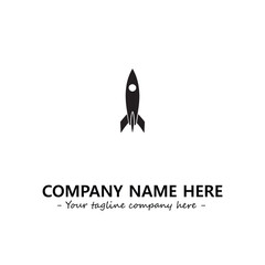 Rocket silhouette logo company design vector illustration