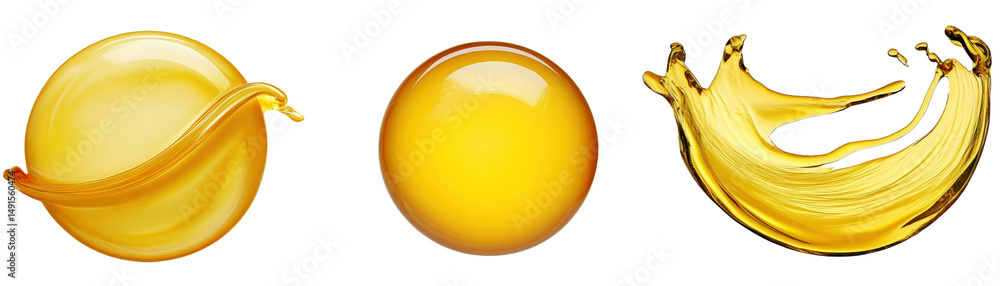 Poster close-up of three distinct bananas showing peeled section whole peeled and extracted banana isolated