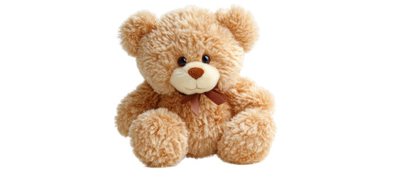 Obraz premium Cute teddy bear with soft fur and a smile.