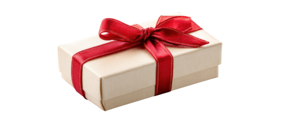Gift box with a red ribbon for special occasions