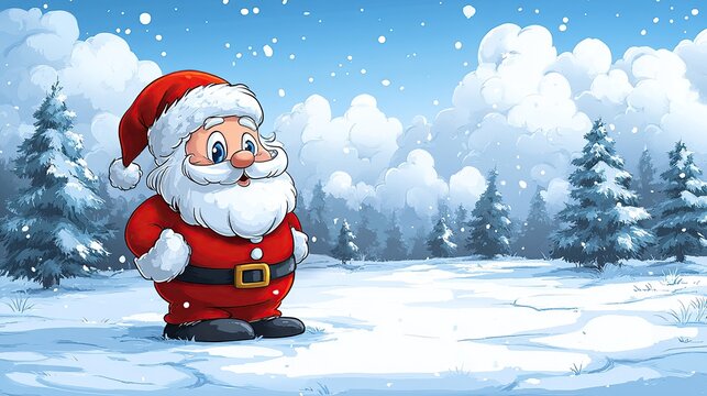 christmas cartoon in winter 4