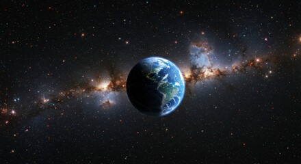 Obraz premium Earth in cosmic expanse