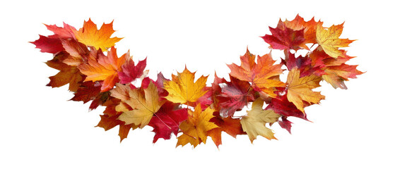 Colorful autumn leaves in vibrant hues.