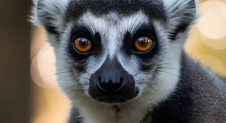 Fototapeta premium Lemur Face Close Up View