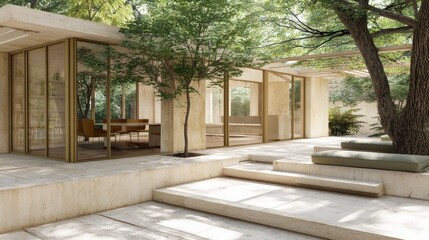 Modern Glass House Oasis Nature meets Architecture with luxury design.