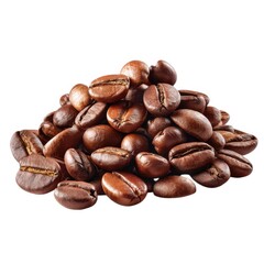 Fototapeta premium Pile of roasted coffee beans isolated on white background