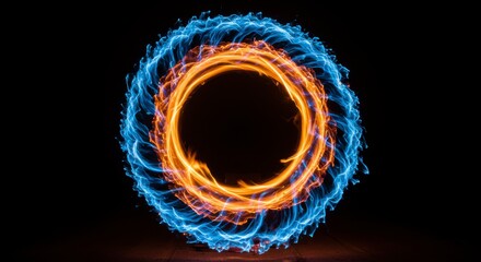 Abstract circular energy vortex