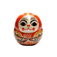 Traditional Japanese Daruma Doll, Good Luck Charm, Handcrafted Wooden Figurine