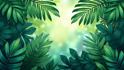 Green Plant Leaves Background