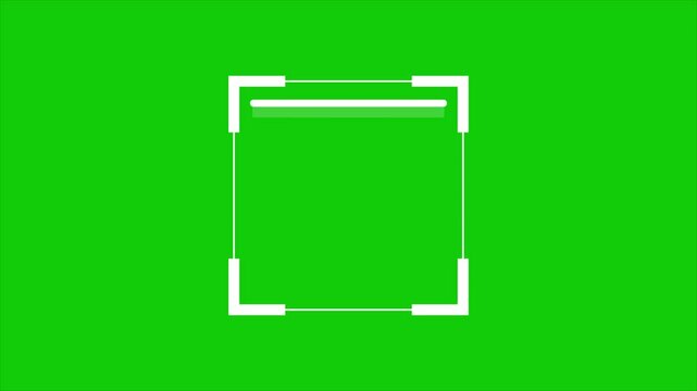 Bar code scanner, QR code animation on a green screen background