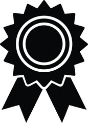 award ribbon rosette vector illustration