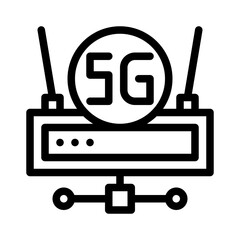 Obraz premium 5G line icon