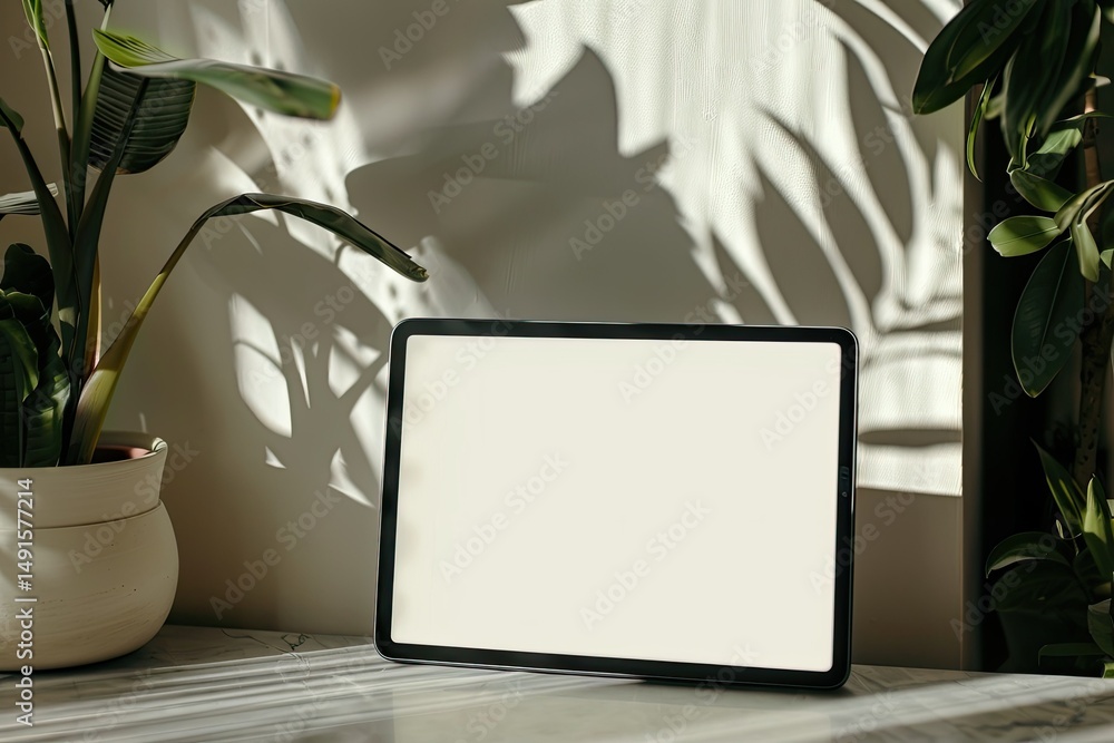 Poster ultra quality picture of tablet minimal display in studio