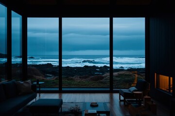 Fototapeta premium Modern Coastal Living Room