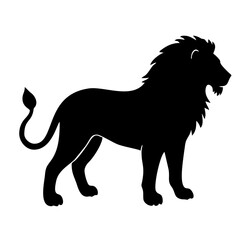 silhouette of a lion