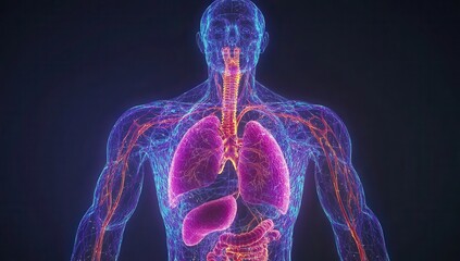 3D anatomical model of the respiratory system