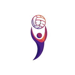 Volleyball Player Reaching for the Ball