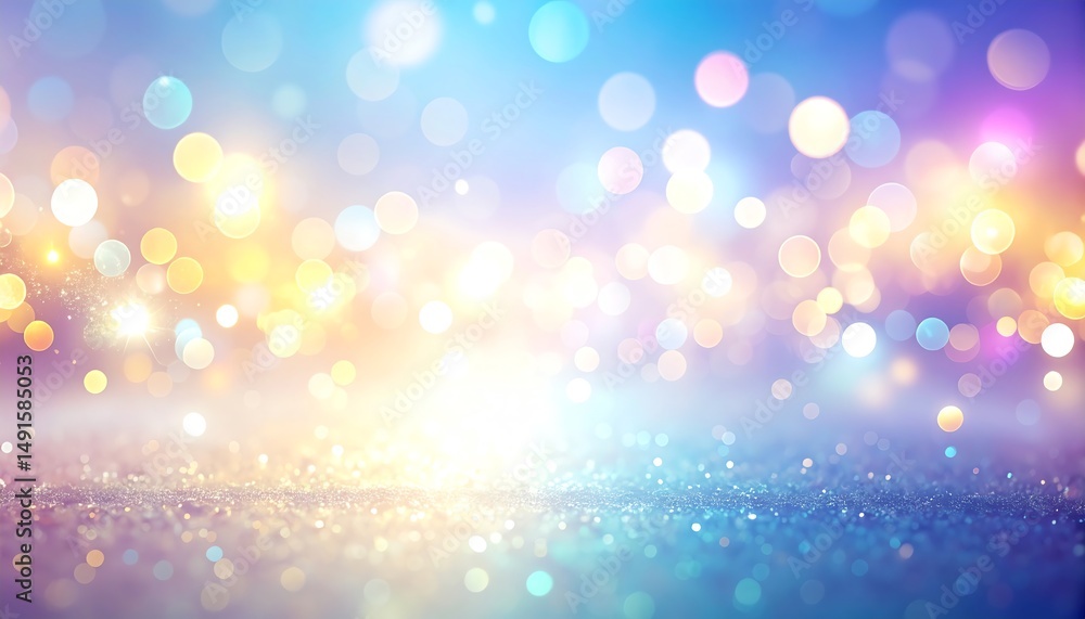 Aufkleber a vibrant, dreamy background featuring soft bokeh lights in various colors, creating a magical and f