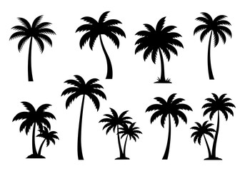 Silhouette Palm Collection AI Generated