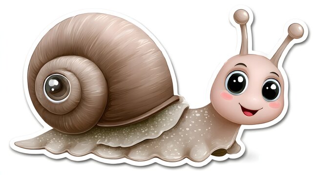 snail on a white background