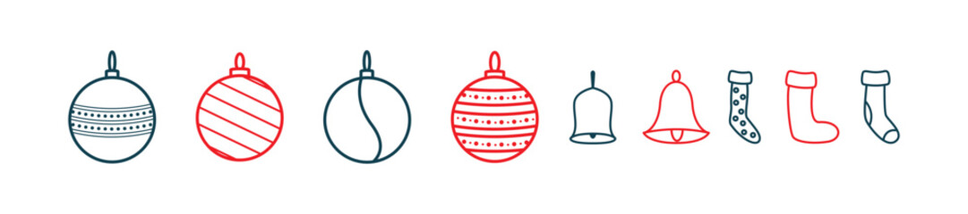 Set Icons Christmas elements