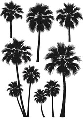 Palm Silhouette Serenade AI Generated