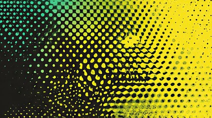 Vibrant, multicolored abstract pattern with textured halftone dots.