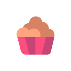 Delightful confection: vector illustration of a cupcake with transparent background