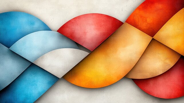 a vibrant and dynamic abstract design featuring intersecting geometric shapes in bold, contrasting colors, creating a visually striking and contemporary composition.