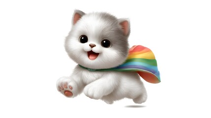 Fototapeta premium little kitten with a flower