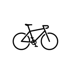 A black bicycle, a vehicle for sport and transport, is isolated on a white background, showing its wheel, pedal, and seat