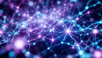 Fototapeta premium Abstract Neural Network: A Glowing Symphony of Connections