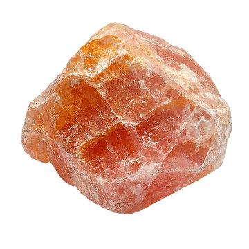 Orange Sunstone Stone Gem Diamond Isoalted on PNG Transparent Background
