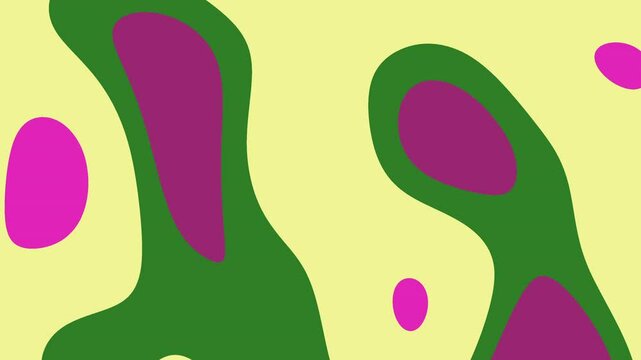Abstract design with wavy shapes and colors.