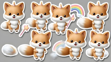 Obraz premium set of funny animals