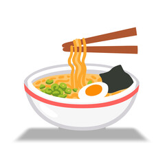 Chinese food on a white background