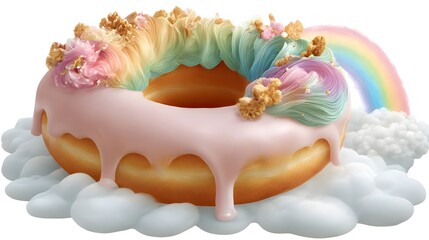 donut with icing and sprinkles