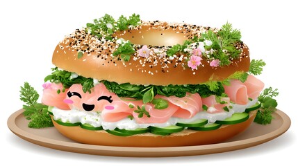 sandwich with cheese and vegetables