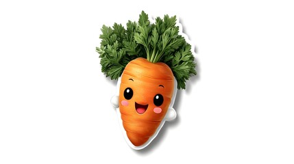 carrot with a green leaf