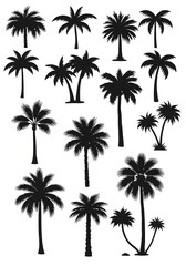 Palm Silhouette Collection AI Generated