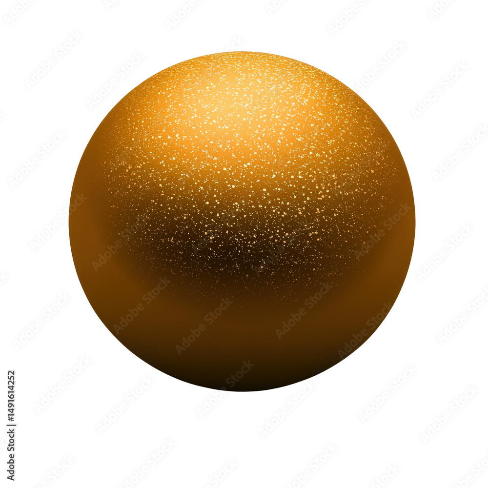 Poster elegant golden sphere with a flawless shimme surface and subtle glitter effect, creating a luxurious