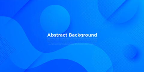 Abstract colorful blue geometric background. Dynamic wave and circle color pattern. Eps10 vector